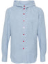 hooded gingham-check shirt